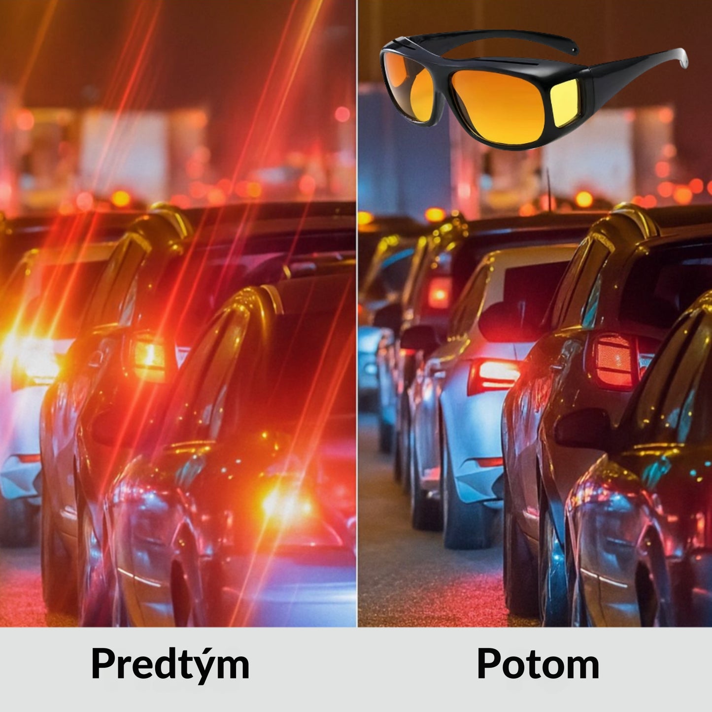 Okuliare SafeVision™ Koniec oslňovaniu po zotmení