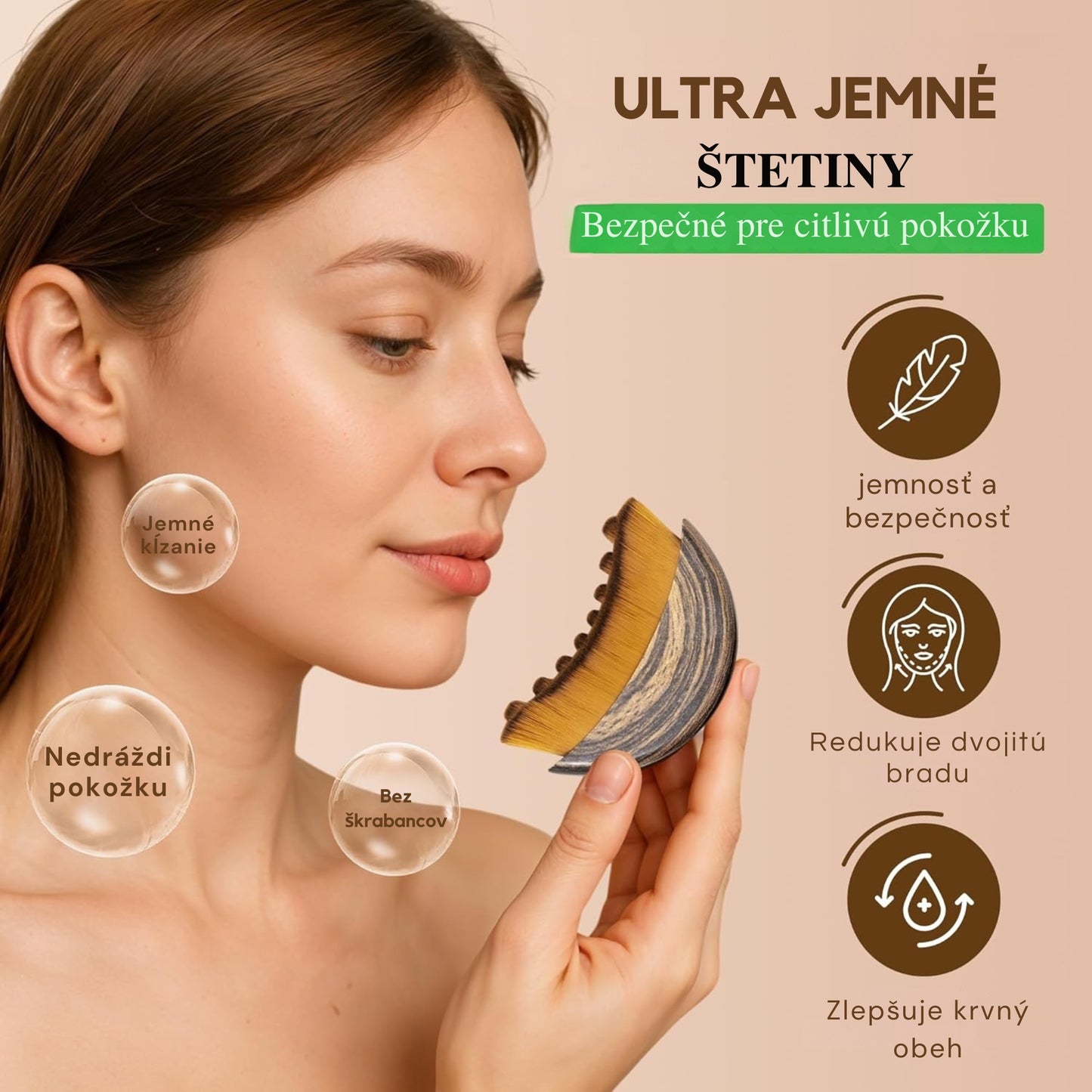 Aeki lymfatická kontúrovacia kefka na tvár